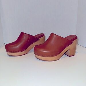 Charlotte Stone Tan Leather Mules